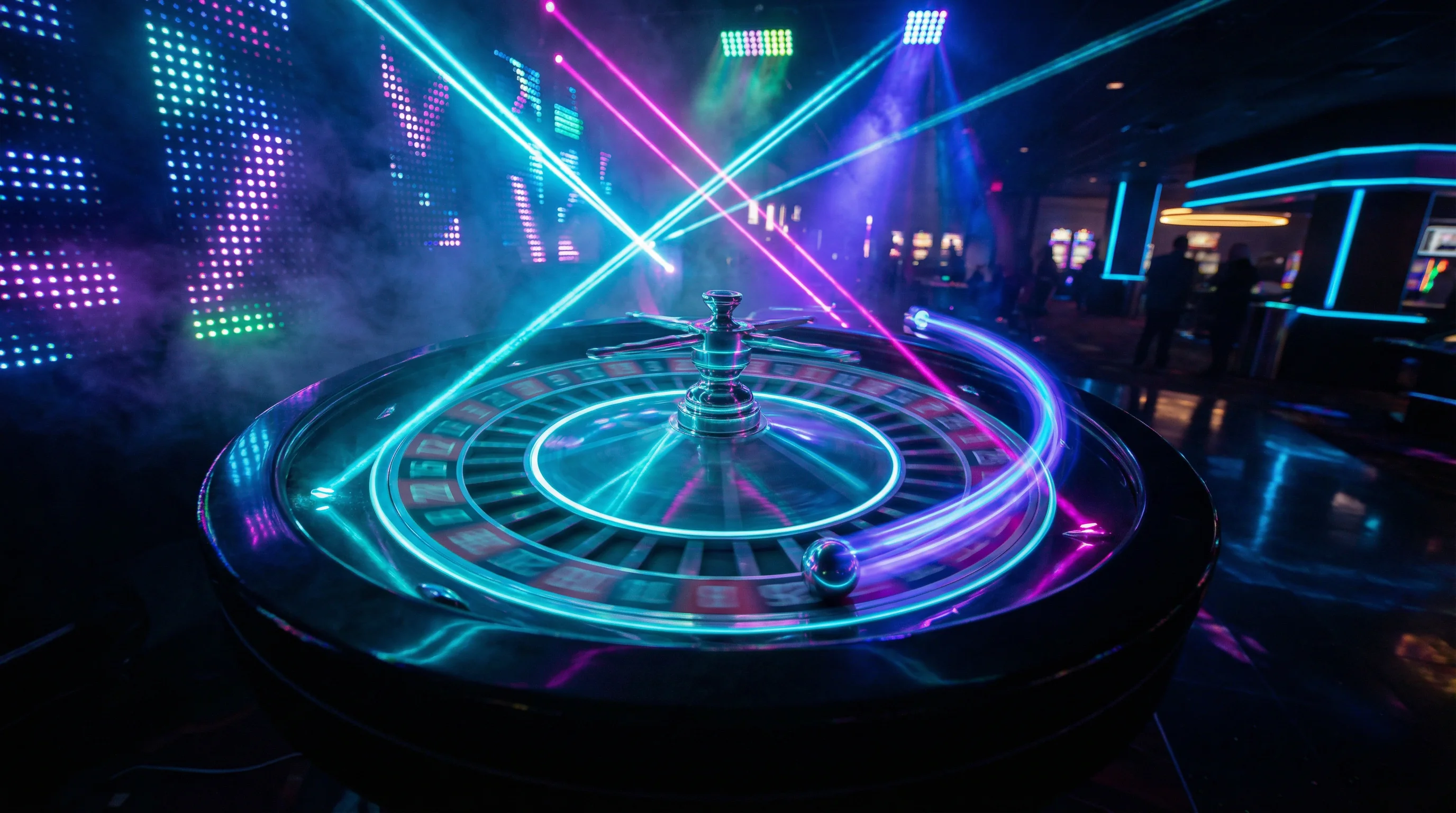 Ruleta con efectos láser en Baccarat Juego